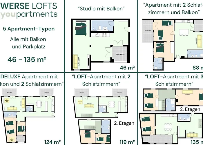 46 Qm - Exklusiv & Angebunden - Werse Loft By Youpartments Munster (North Rhine-Westphalia)